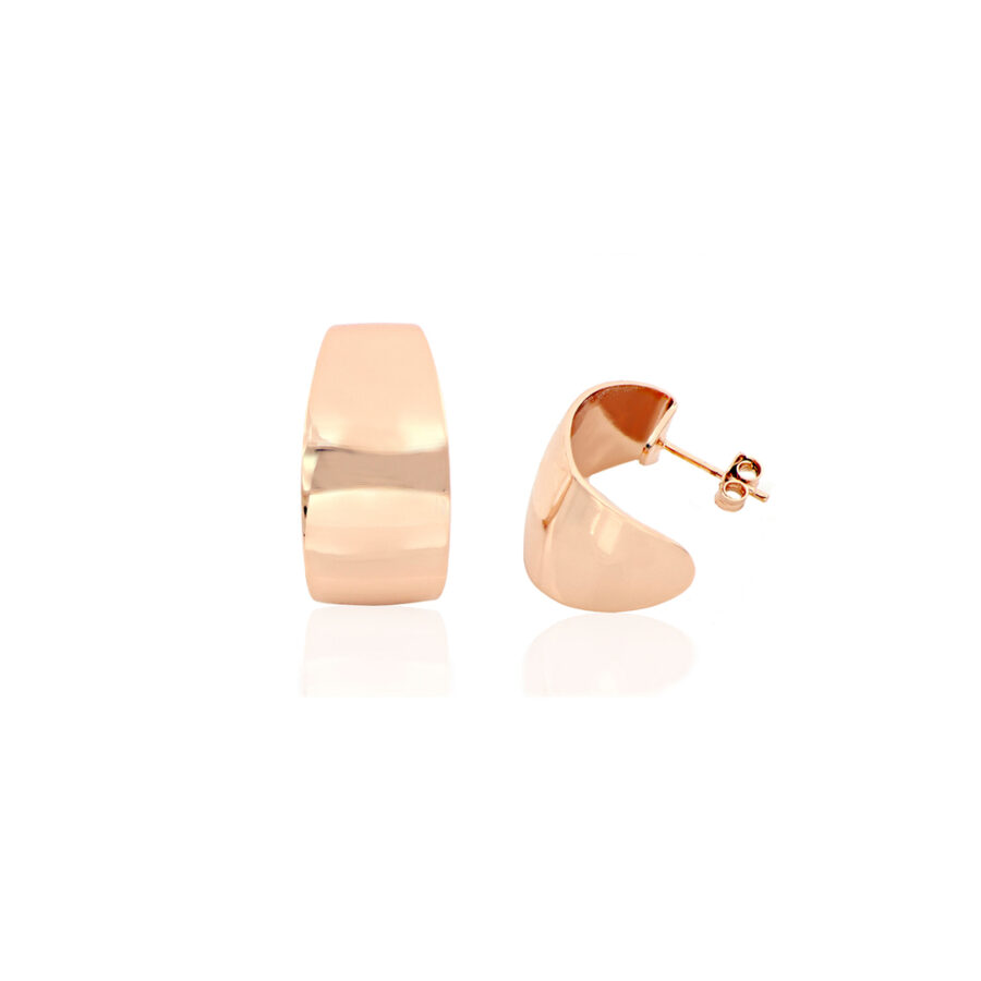 Σκουλαρίκια UNOAERRE επιχρυσωμένα με ροζ χρυσό