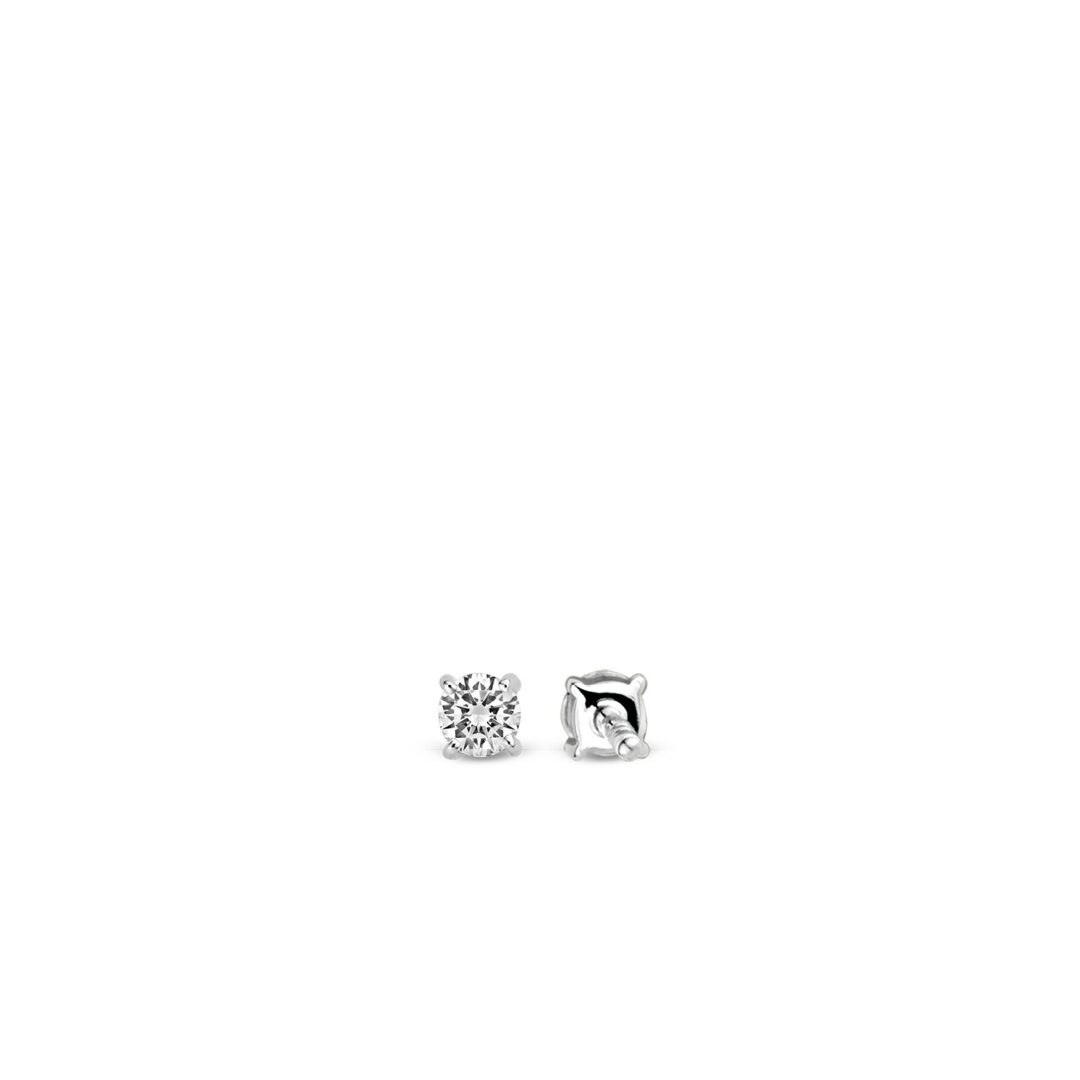 Σκουλαρίκια Ti Sento καρφί, ασήμι 925 με λευκά ζιργκόν