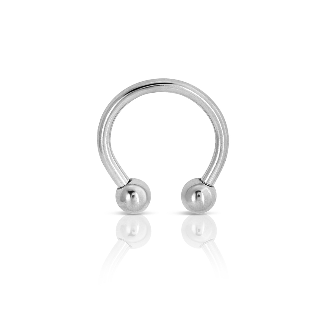 Piercing - κυκλικό σκουλαρίκι "Πέταλο" barbell σε χρυσό 18 kt. F-09028-OB00