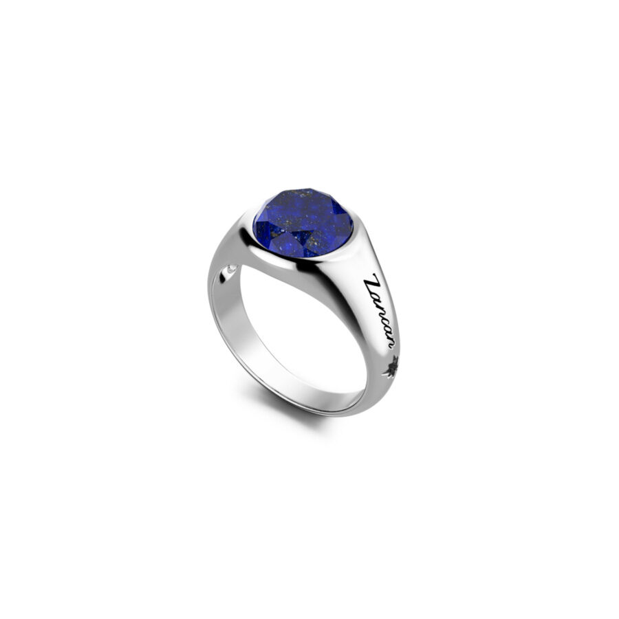 Ασημένιο 925 δαχτυλίδι με την κεντρική πέτρα Lapis.Ασημένιο ανδρικό δαχτυλίδι με στρογγυλό μαύρο Lapis.Διάμετρος πετρών: 10mm.