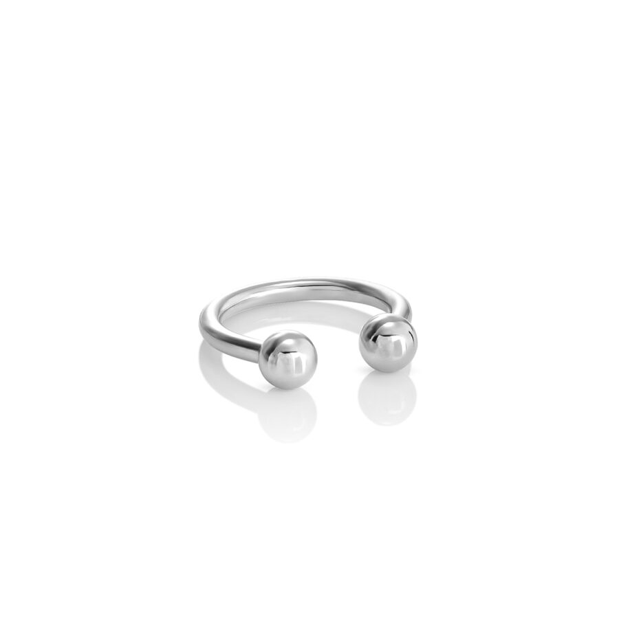Piercing - κυκλικό σκουλαρίκι "Πέταλο" barbell σε χρυσό 18 kt. F-09028-OB00